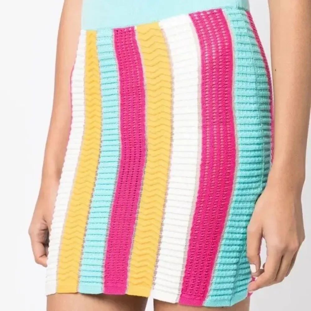 Colorful Striped Knit Skirt